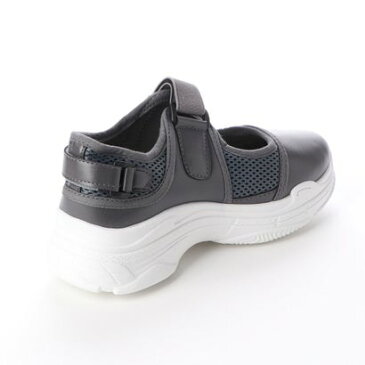 SFW サンエープラス AAA? スポーティー厚底ソール ベルクロスニーカー/2376 (グレー)