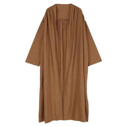 ティティベイト titivate リネン混オーバーサイズガウン （ブラウン）