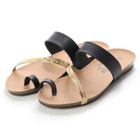 プラクトン PLAKTON フラットサンダル (BLACK/GOLDパイソン)