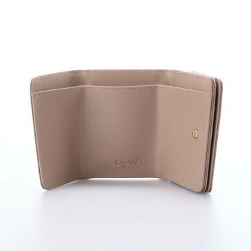 アングリッド Ungrid シャイニースモールクロコ 三つ折りミニ財布 (OAK)