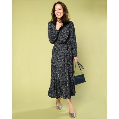 あす楽 交換 返品可能 ドゥクラッセ ドゥクラッセ ワンピース Doclasse Doclasse レディースアパレル ワンピース ドレス ロコンド ドゥクラッセ Doclasse フローラルデシン ワンピース ブラックパターン Locomall ロコンド公式ストア