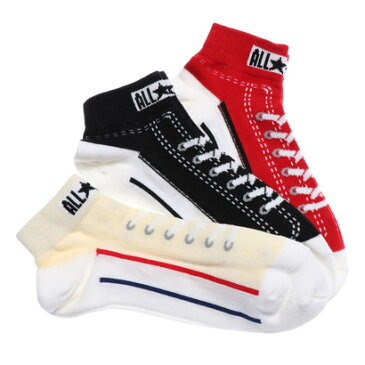 【福助】 コンバース CONVERSE オールスター用 ショート丈(足首丈) メンズ ソックス （アソート）