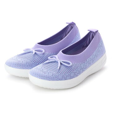 【アウトレット】フィットフロップ fitflop UBERKNIT SLIP-ON BALLERINA WITH BOW （Frosted Lavender Mix）