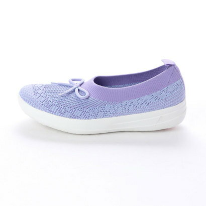 【アウトレット】フィットフロップ fitflop UBERKNIT SLIP-ON BALLERINA WITH BOW （Frosted Lavender Mix）