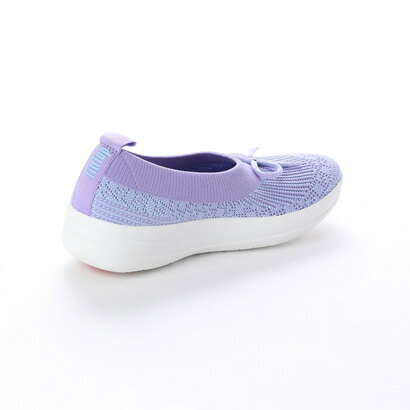 【アウトレット】フィットフロップ fitflop UBERKNIT SLIP-ON BALLERINA WITH BOW （Frosted Lavender Mix）