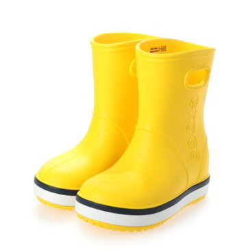 クロックス crocs クロックバンド レインブーツ レインシューズ (イエロー×ネイビー)
