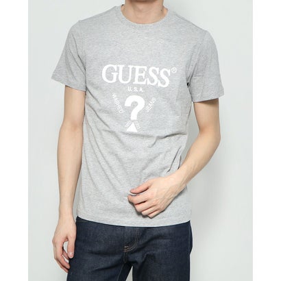 ゲス GUESS Foam Print Logo Tee （MELANGE GREY）