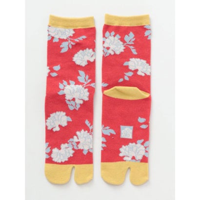 【カヤ】足袋型くつ下 23〜25cm 白牡丹 ブルー