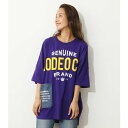 ロデオクラウンズワイドボール RODEO CROWNS WIDE BOWL サイドポケットビッグTシャツ (パープル)