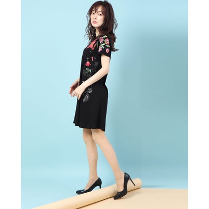 交換無料 デシグアル Desigual ワンピース半袖 Caroline グレー ブラック 魅力的な Www Utlb Org