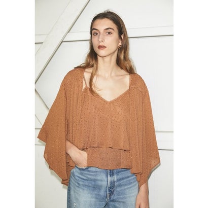 マウジー moussy CHIFFON DOT GATHER GOWN （ブラウン）のサムネイル