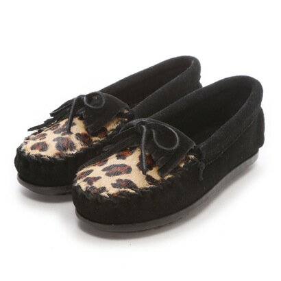 【Kid's】ミネトンカ MINNE TONKA LEOPARD KILTY MOC（Black）