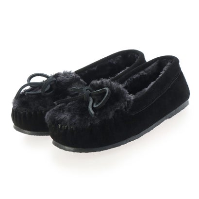 Minnetonka ファーモカシン kylah-slipper-40729-bl （BLACK）