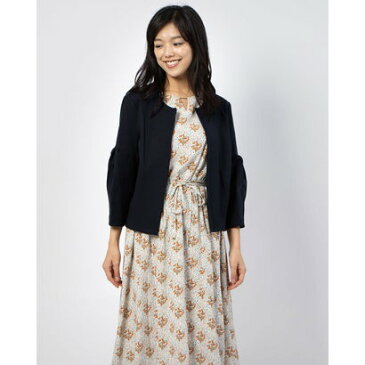 【アウトレット】グレディ ブリリアン Gready Brilliant 【AuieF】ポンチタックフレア袖ジャケット (ネイビー)