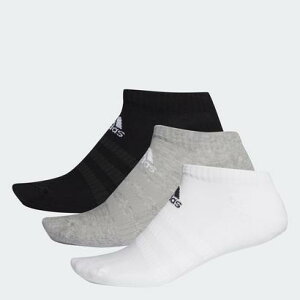 アディダス adidas クッション ローカット ソックス 3足組み [Cushioned Low-Cut Socks 3 Pairs] （グレー）