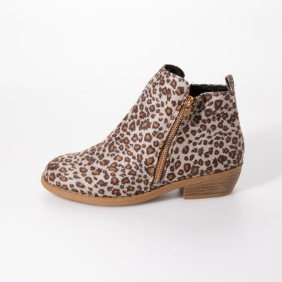 スタイルブロック STYLEBLOCK PUレザーローヒールショートブーツ （レオパード）