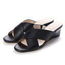 【アウトレット】コール ハーン COLE HAAN アドリー グランド ウェッジ サンダル womens (ブラック レザー / ブラック スタック)