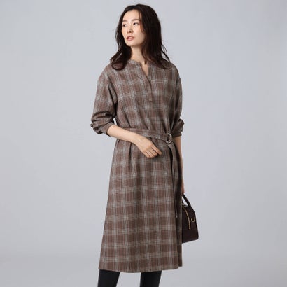 返品可能 裏起毛スキッパーワンピース 洗える ワンピース 153 L 153 アンタイトル Untitled レディースアパレル ワンピース ドレス ロコンド ブラウン Locomall ロコンド公式ストア Untitled Untitled