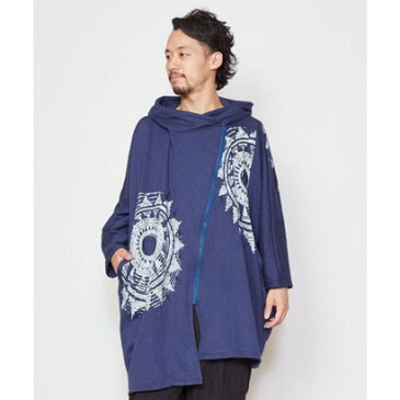 【チャイハネ】アフーノMEN'Sジップアップフーディ ブルー