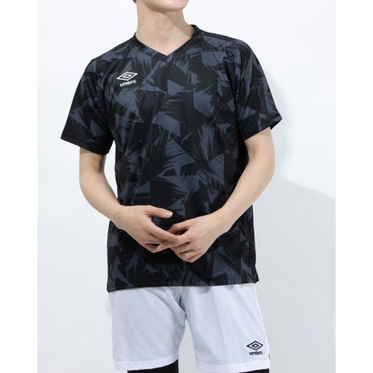 アンブロ UMBRO メンズ サッカー/フットサル 半袖シャツ TR グラフイツクセカンダリーシヤツ UUUPJA55 (ブラック)通販 サッカー 用品 セール