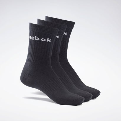 リーボック Reebok アクティブ コア クルー ソックス 3足組 / Active Core Crew Socks 3 Pairs （ブラック）