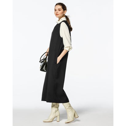 ドゥクラッセ Doclasse ウール混二重織 キーネックワンピース ブラック 大得価 新品 超高品質のインテリア 寝具 収納19 新作インナー 下着 ナイトウェア キッズ ベビー マタニティ アウトレット 公式 超人気 などが大放出 半額多数 セール 100 新品