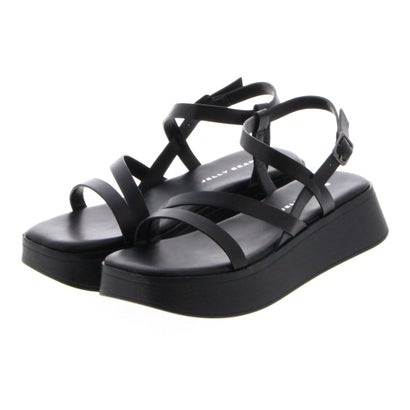 ジェリービーンズ JELLY BEANS 厚底ラインストラップサンダル 210-30301 （黒）のサムネイル