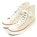 SHOE・PLAZA セダークレスト CEDAR CREST ハイカットキャンバススニーカー CC-9145W (ナチュラル)