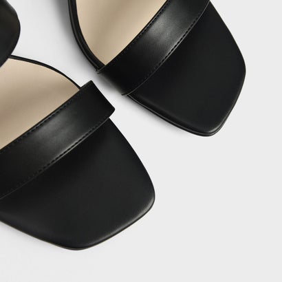 【再入荷】バックルストラップブロックヒールミュール/BuckleStrapBlockHeelMules(Black)