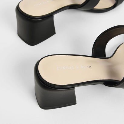 【再入荷】バックルストラップブロックヒールミュール/BuckleStrapBlockHeelMules(Black)