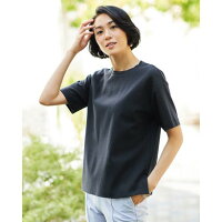 ドゥクラッセ DoCLASSE 抜け感クルーネック/半袖・ドゥクラッセTシャツ (ミッドナイトブルー)