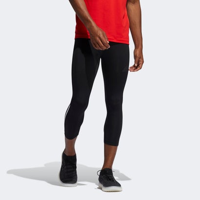 アディダス adidas テックフィット 3/4 3ストライプスタイツ / Techfit 3/4 3-Stripes Tights （ブラック）
