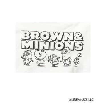 ザ ショップ ティーケー キッズ THE SHOP TK(Kids) 【WEB限定/150・160cm】ブラウン&ミニオンズ(BROWN&MINIONS)/リバーシブルスパンコールTシャツ (ホワイト