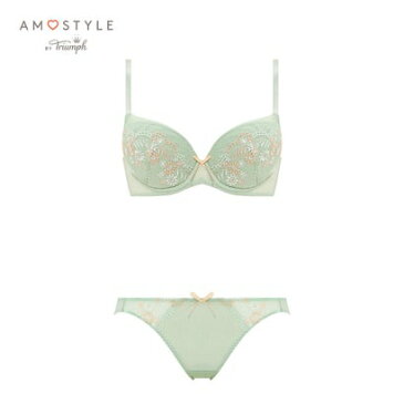 アモスタイルバイトリンプ AMO'S STYLE by Triumph デイリーAMOSTYLE 269 ブラ&ショーツセット1 B-Dカップ【返品不可商品】 (グリーン)
