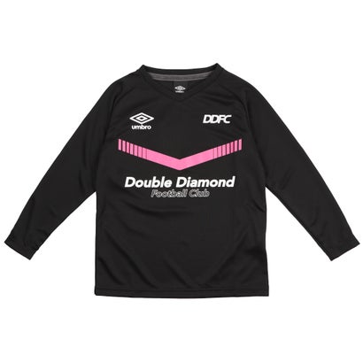 アンブロ UMBRO ジュニア サッカー/フットサル 長袖シャツ JR L/Sプラクテイスシヤツ UUJSJB51 (ブラック)ネット注文 サッカー 用品 セール