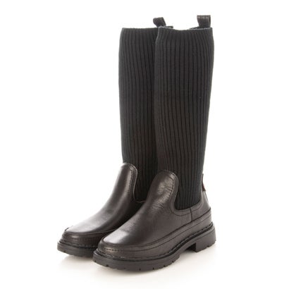 ミネトンカ Minnetonka ニットロングブーツ 18m09l-bl （BLACK SMOOTH）