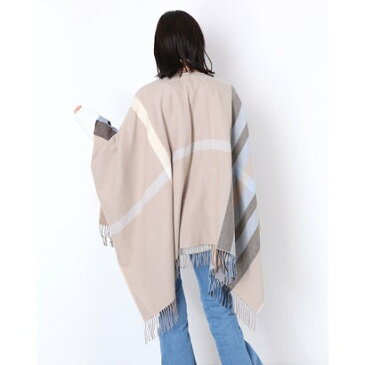 フラース FRAAS 2WAYケープストール ポンチョ フラースチェック(ライトベージュ)ドイツ製 (トープベージュ/チェック)