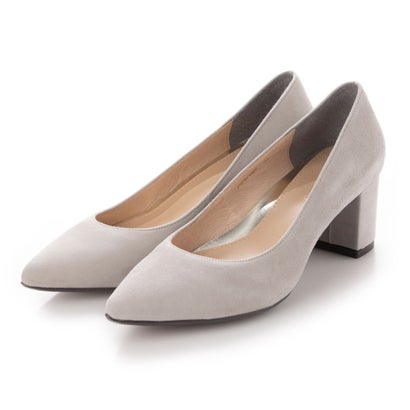 モード エ ジャコモ カリーノ MODE ET JACOMO carino ポインテッドチャンキーヒールパンプス (グレースエード)