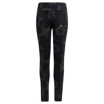 アディダス adidas マリメッコ プライムグリーン AEROREADY トレーニング スリーストライプス フローラルタイツ (グレー)