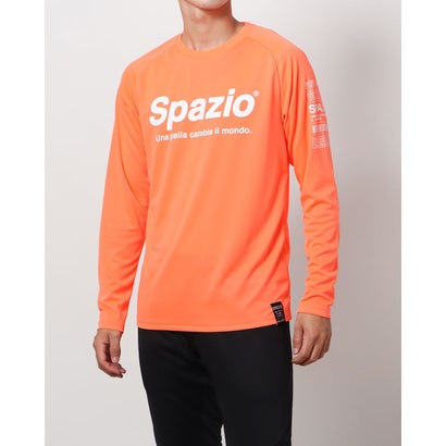 スパッツィオ SPAZIO メンズ サッカー/フットサル 長袖シャツ Spazioロゴロングプラシャツ_ GE0784 (オレンジ)セール サッカー 用品 セール