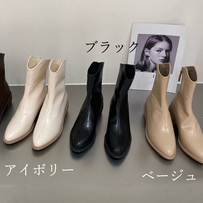 ミニミニストアminiministoreショートブーツウエスタンブーツ美脚(ブラック)