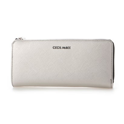 セシルマクビー CECIL McBEE ダブル L字ファスナー長財布 （シルバー）