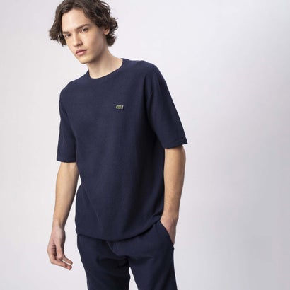 ラコステ LACOSTE 無縫製ニットTシャツ （ネイビー）