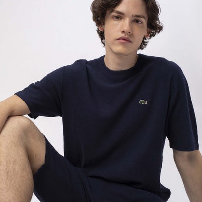 ラコステ LACOSTE 無縫製ニットTシャツ （ネイビー）