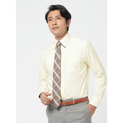 トーキョーシャツ TOKYO SHIRTS 【SUPIMA】 形態安定 マイターボタンダウン 綿100％ 長袖ビジネスワイシャツ （イエロー）