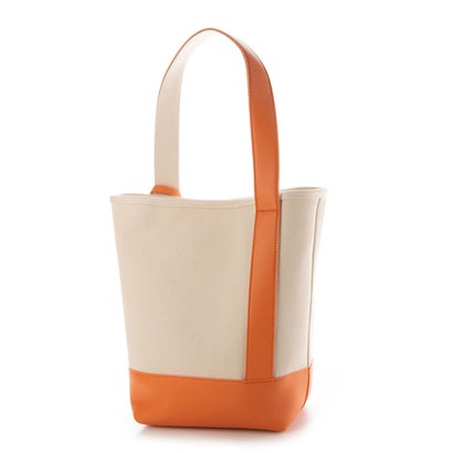 カシュカシュ cache cache ワンハンドルバケツ型パーテーショントートバッグ （オレンジ）