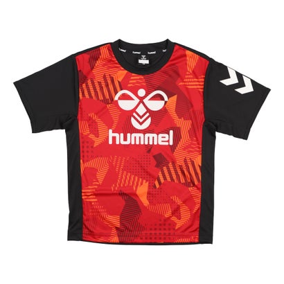 ヒュンメル hummel ジュニア サッカー/フットサル 半袖シャツ プリアモーレプラクティスシャツ HJP1155 (レッド)ネット注文 サッカー 用品 セール
