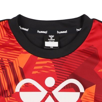 ヒュンメル hummel ジュニア サッカー/フットサル 半袖シャツ プリアモーレプラクティスシャツ HJP1155 (レッド)ネット注文 サッカー 用品 セール
