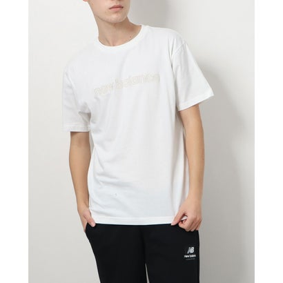 ニューバランス new balance メンズ 半袖Tシャツ リニアロゴショートスリーブTシャツ_ MT21924 （ホワイト）