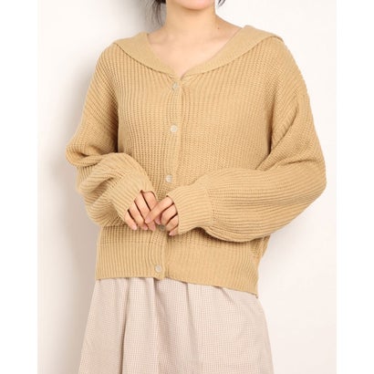 エヘカソポ ehka sopo セーラーカラーカーディガン （ベージュ）のサムネイル